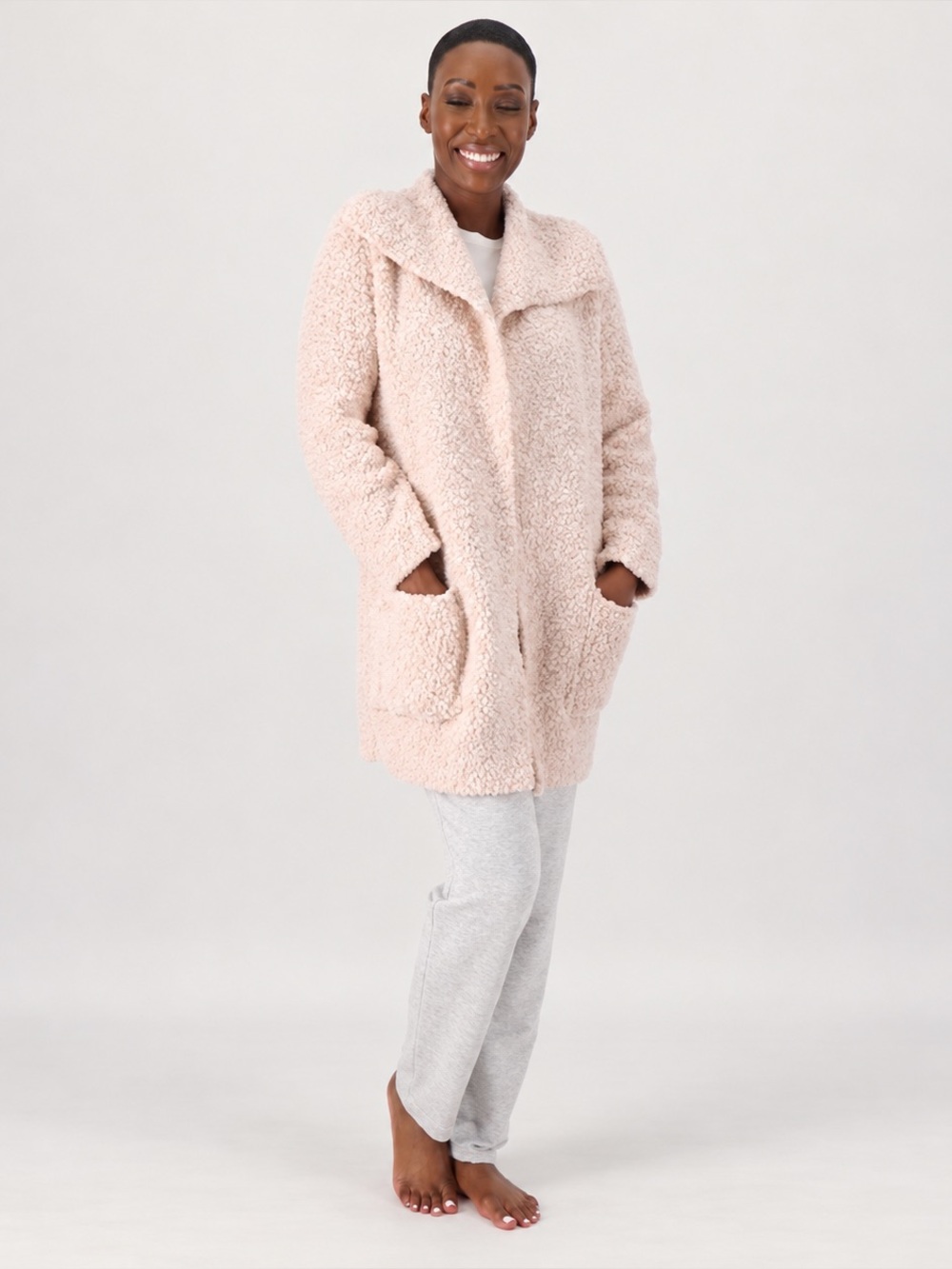 Barefoot Dreams Boucle Wide Shawl Collar Cardigan